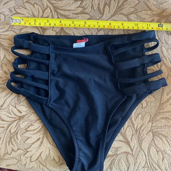 Sexkiss women’s strappy high waisted black cheeky bikini bottom size S/10 - Picture 8 of 8